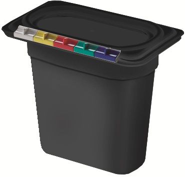 Гастроёмкость 1/9-150 2.4л чёрная без крышки глубокая пластиковая по 12 шт/уп