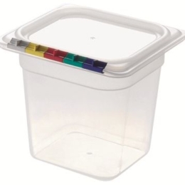 Гастроёмкость 1/6-150 2.2л прозрачная без крышки глубокая из поликарбоната по 8 шт/уп