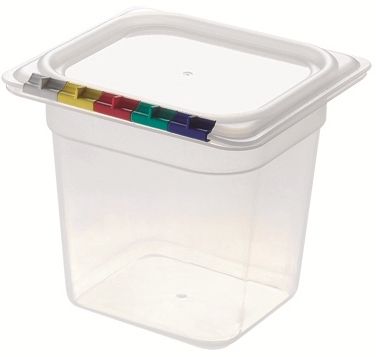 Гастроёмкость 1/6-150 2.2л прозрачная без крышки глубокая из поликарбоната по 8 шт/уп