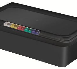 Гастроёмкость 1/3-100 3.8л чёрная без крышки глубокая пластиковая по 6 шт/уп