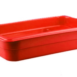 Гастроёмкость 1/3-65 2.4л красная без крышки глубокая пластиковая по 7 шт/уп