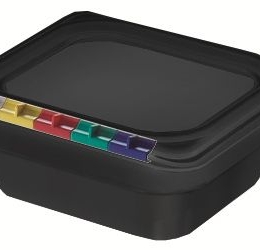 Гастроёмкость 1/6-65 1л чёрная без крышки глубокая пластиковая по 14 шт/уп