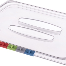 Крышка для гастроёмкости 1/2 с отверстием для ложки поликарб. прозрачная /1/8/