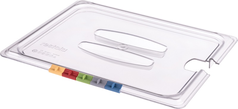 Крышка для гастроёмкости 1/2 с отверстием для ложки поликарб. прозрачная /1/8/