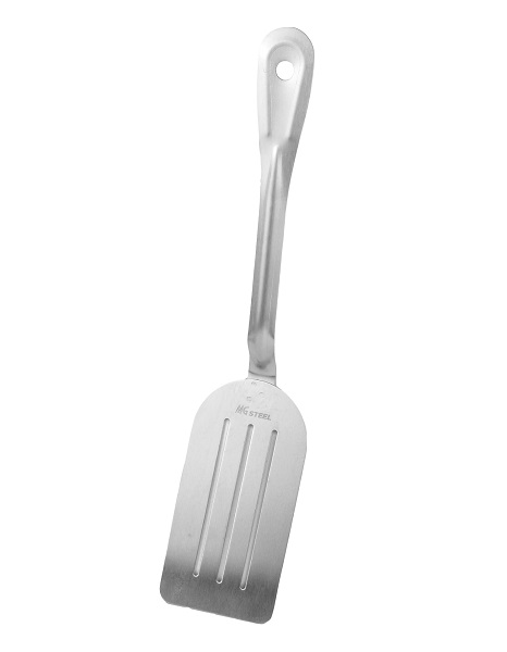 Лопатка кухонная 35 см. изогнутая раб. часть 15*7,7 см. нерж. перфорир. /1/144/