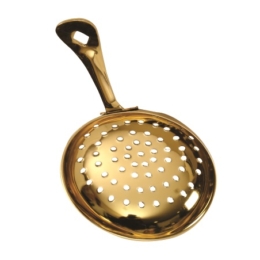 Стрейнер 16 см. d=8 см. Джулеп золотой нерж. /1/144/