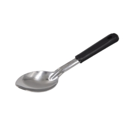 Ложка гарнирная 275мм металлическая с чёрной ручкой по 12 шт/уп