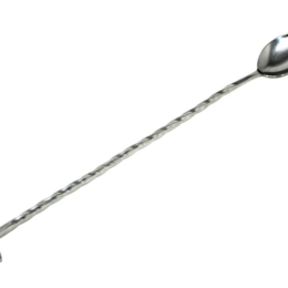 Ложка барменская с плоской кнопкой 28см металлическая по 1 шт/уп