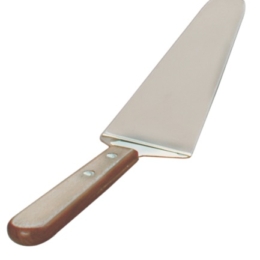 Лопатка 26 см. изогнутая раб. часть 12,5*6 см. нерж. с дерев. ручкой /1/144/