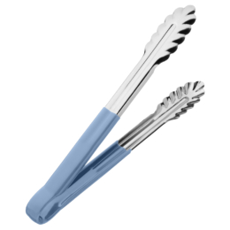 Щипцы кухонные универсальные 300мм металлические синяя ручка по 120 шт/уп