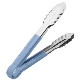 Щипцы кухонные универсальные 240мм металлические синяя ручка по 120 шт/уп