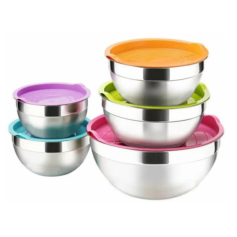 Миска 3,4 л. d=24 см. h=11,5 см. полусферическая, нерж. с фиолетовой крышкой п/п /1/