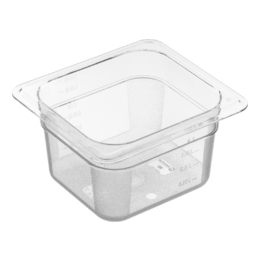 Гастроёмкость 1/6-100 176×162мм h100мм 1.4л прозрачная прямоугольная без крышки из поликарбоната по 1 шт/уп