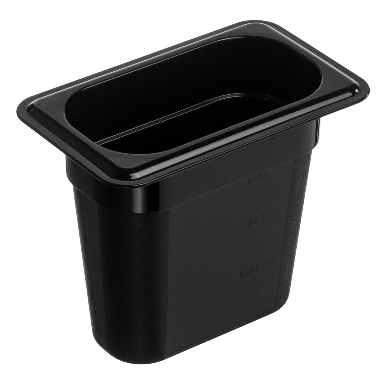 Гастроёмкость 1/9-150 176x108мм h150мм 1л чёрная прямоугольная без крышки из поликарбоната по 1 шт/уп