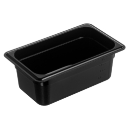 Гастроёмкость 1/4-100 265×162мм h100мм 2.3л чёрная прямоугольная без крышки из поликарбоната по 1 шт/уп