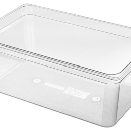 Гастроёмкость 1/1-200 530×325мм h200мм 26.5л прозрачная прямоугольная без крышки из поликарбоната по 3 шт/уп