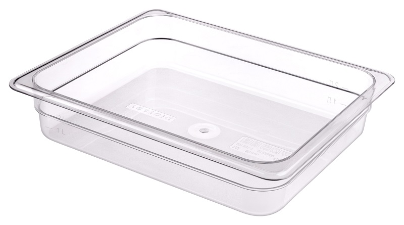 Гастроёмкость 1/2-65 325x265мм h65мм 3.8л прозрачная прямоугольная без крышки из поликарбоната по 14 шт/уп