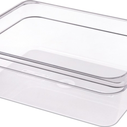 Гастроёмкость 1/2-100 325×265мм h100мм 6л прозрачная прямоугольная без крышки из поликарбоната по 12 шт/уп