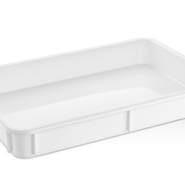 Контейнер для теста 600*400* 75 мм. (-40/+70℃) прямой, сплошной, мороз-кий, белый п/п по 12 шт/уп