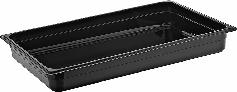 Гастроемкость 1/1- 65 530x325мм 6л черная прямоугольная без крышки из поликарбоната по 1 шт/уп