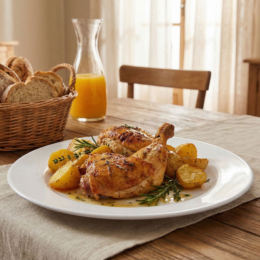 Тарелка для еды круглая d230мм h20мм белая из поликарбоната по 72 шт/уп