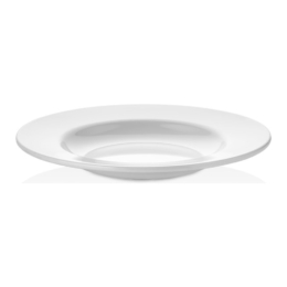 Тарелка для еды суповая круглая 300мл d230мм h30мм белая с углублением из поликарбоната по 72 шт/уп