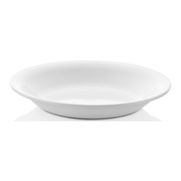 Тарелка для еды суповая круглая 370мл d190мм h28мм белая глубокая из поликарбоната по 100 шт/уп