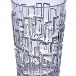 Стакан для напитков «Crystal Mosaic» 300мл d80мм h135мм прозрачный круглый из поликарбоната по 100 шт/уп