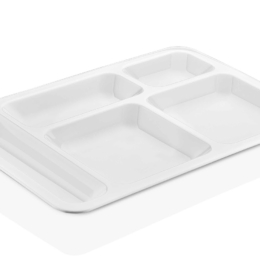 Поднос 400×280 мм с 5 отделениями 300гр поликарбонат /1/25/