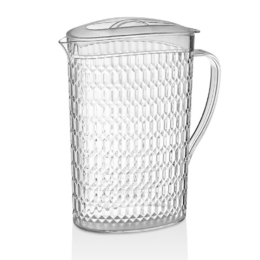 Кувшин 2,2 л. h=240 мм. с крышкой Даймонд, поликарбонат прозрачн. по 12 шт/уп