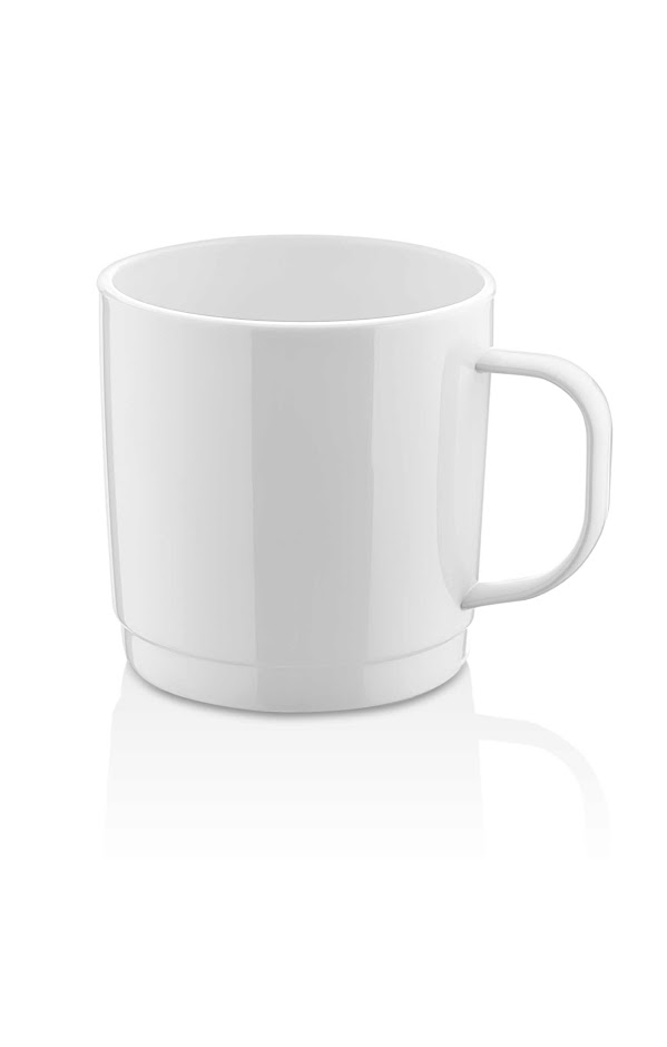 Кружка 250мл d75мм h75мм поликарбонат белая Классик /1/100/