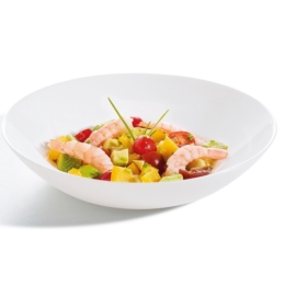 Тарелка для еды круглая «Evolution» 780мл d200мм белая глубокая из опалового стекла по 6 шт/уп