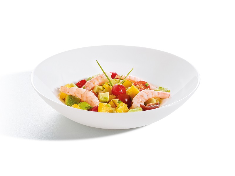 Тарелка для еды круглая «Evolution» 780мл d200мм белая глубокая из опалового стекла по 6 шт/уп