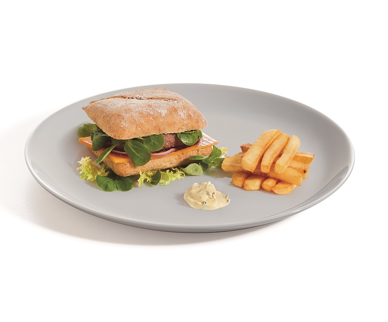 Тарелка для еды круглая «Evolution» d250мм h17мм белая без полей гранитная из опалового стекла по 6 шт/уп