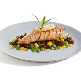 Тарелка для еды круглая «Evolution» d270мм h18мм гранитная без полей из опалового стекла по 6 шт/уп