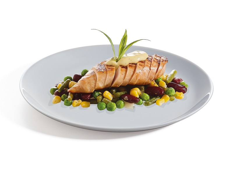 Тарелка для еды круглая «Evolution» d270мм h18мм гранитная без полей из опалового стекла по 6 шт/уп