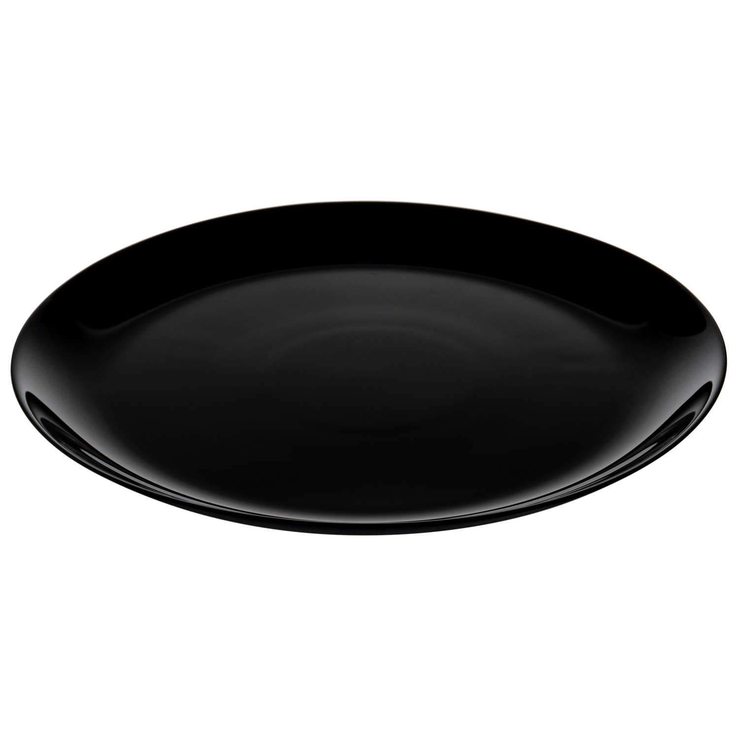 Тарелка для еды круглая «Evolution» d270мм h18мм чёрная без полей из опалового стекла по 6 шт/уп