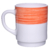 Кружка кофейная/чайная «Brush» 250мл d70мм h88мм белая оранжевый край из опалового стекла по 6 шт/уп