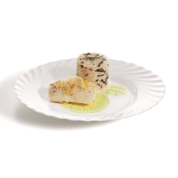 Тарелка для еды круглая «Trianon» d245мм h20мм белая из опалового стекла по 6 шт/уп