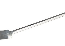 Лопатка 52 см. изогнутая раб. часть 13,5*8 см. нерж. перфорир. широкая /1/50/