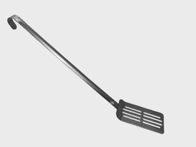 Лопатка кухонная 52 см. изогнутая раб. часть 12*8 см. нерж. перфорир. широкая /1/50/