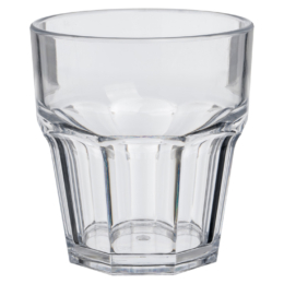 Стакан для напитков 250мл d83мм h90мм прозрачный круглый из поликарбоната по 42 шт/уп