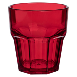 Стакан для напитков 250мл d83мм h90мм гранат круглый из поликарбоната по 42 шт/уп