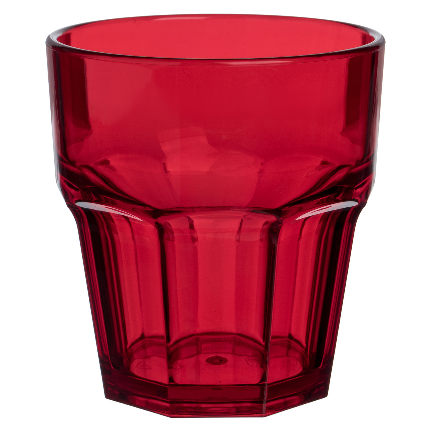 Стакан для напитков 250мл d83мм h90мм гранат круглый из поликарбоната по 42 шт/уп