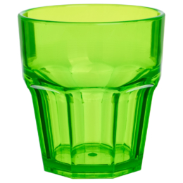 Стакан для напитков 250мл d83мм h90мм зелёный круглый из поликарбоната по 42 шт/уп