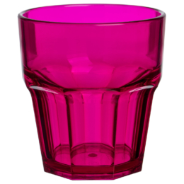 Стакан для напитков 250мл d83мм h90мм сиреневый круглый из поликарбоната по 42 шт/уп