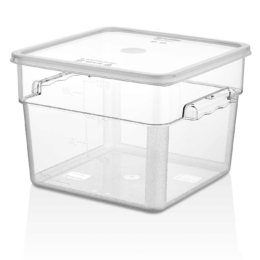 Контейнер для продуктов квадр. 11,4 л. 28*28*21 см. с мерн.шкалой, прозрач, поликарб. б/кр, штабелир /1/6/