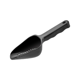 Совок для льда/сыпучих продуктов  180 мл. 245 мм. перф., черный, поликарбонат /1/24/