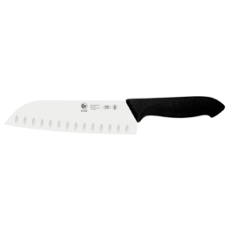 Нож японский Santoku 180/300 мм. с бороздками, черный /1/6/