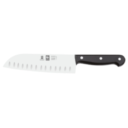 Нож японский Santoku 180/300 мм. с бороздками, черный TECHNIC /1/6/